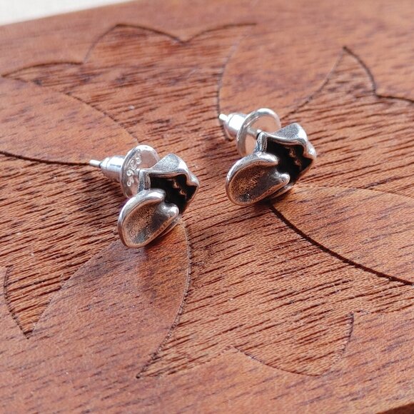 Chrome Hearts Rolling Stone 925 Sterling silver Pair earrings (New) - Picture 1 of 9